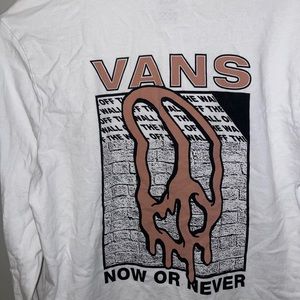 Vans white medium long sleeve